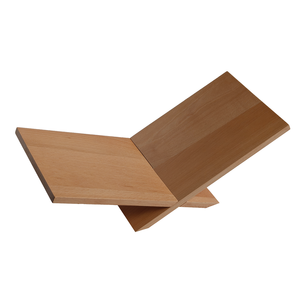 Walnut Beech Wood Book Stand for Reading, Desktop Display Rack Holder for Cookbooks Magazine ,<strong>Bookends</strong> for Library Bookstore - Product Image 3