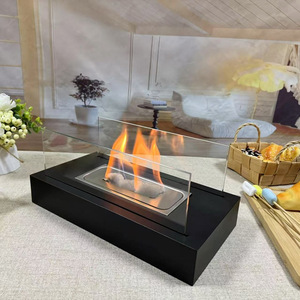 Caminetto a <span class=keywords><strong>Bioetanolo</strong></span> Portatile, Mini Stufa Decorativa da Tavolo per Interni, Riscaldatore con Fiamma Reale - Product Image 2