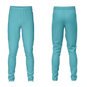 Pantalones de Lona Deportivos Personalizados Aqua de Corte Regular con Frente Plano, Cintura Elástica, Transpirables y Ligeros, Tallas XS-3XL - Product Image 1