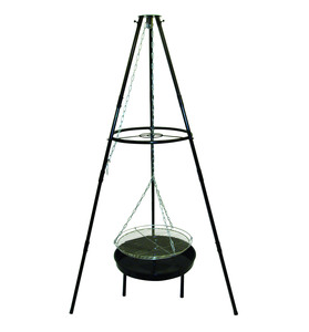 Approvisionnement d'usine <span class=keywords><strong>47</strong></span> <span class=keywords><strong>Cm</strong></span> chaîne de trépied suspendue ronde Portable extérieur Mini <span class=keywords><strong>Barbecue</strong></span> grilles charbon de bois <span class=keywords><strong>Barbecue</strong></span> pour Camping - Product Image 1