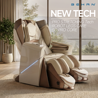 Sillón de Masaje Inteligente Super 4D Pro, Gravedad Cero, Masaje de Tejido Profundo, Estiramiento Robótico de Piernas y Brazos, Masaje Deslizante, Reclinable con Riel SL