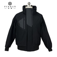 Manteau en duvet conçu pour hommes en plein air veste bouffante extérieure de haute technologie manteau bouffant de placement de poche à fermeture éclair stratégique avec lumière LED
