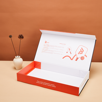 Boîte cadeau personnalisée style livre avec fermeture magnétique, en carton rigide, pour électronique, cosmétiques, soins de la peau, avec insert.