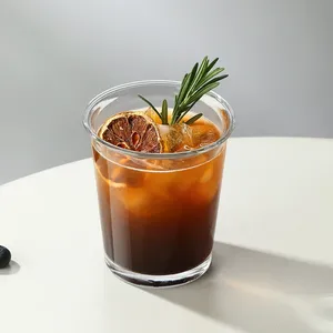 Vaso de Vidrio Pequeño Transparente, Taza de Café Americana, Vaso para Beber <span class=keywords><strong>Agua</strong></span>, Bebidas Frías, Jugos, Uso Doméstico, Alto Valor Estético - Product Image 3