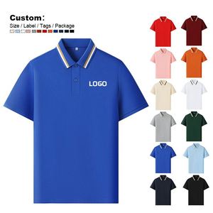 Polos de Golf de Manga Corta para Hombre, Verano, con Logotipo Personalizado, Diseño Sólido con Técnica de Bordado - Product Image 1