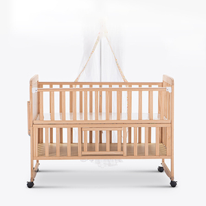 Kid Products Baby Furniture Modular <strong>Crib</strong> Pine Solid Wood Kindergarten <strong>Crib</strong> with Guardrail - Product Image 4