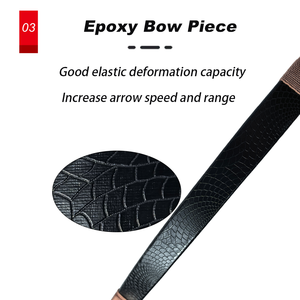 Directo de fábrica <span class=keywords><strong>30</strong></span> lb Patrón de pitón negro Equipo de arco tradicional Colección de dibujo recto para tiro al aire libre Caza deportiva - Product Image 4