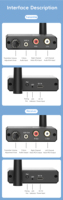 GT-AUWL50 NO BRAND Kit Pemancar Penerima Audio Nirkabel Bahan ABS Cetakan Pribadi untuk Adaptor Dongle TV Stick