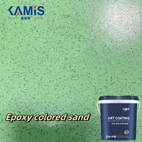 Peinture de sol auto-nivelante en sable de couleur époxy pour sols en ciment, surfaces de carreaux antidérapantes et résistantes à l'usure