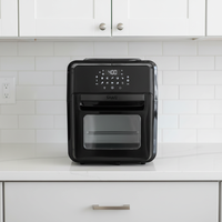 Friteuse à air numérique multifonction grande capacité avec accessoires, usage domestique, 1800W, contrôle numérique, protection contre la surchauffe
