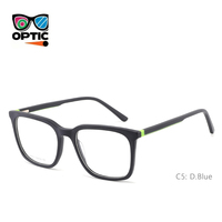 Nouvelle Arrivée Monture de Lunettes Optiques Unisexe en Acétate Forme Carrée Bicolore Tendance pour Usage Quotidien