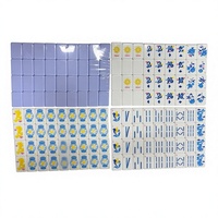 Kit de Mahjong de Luxe Deluxe 160 Tuiles Violet Clair Dos Solide en Acrylique Numéroté Pot de Gingembre Paon Classique Divertissement Fête