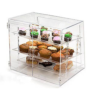 Étagère de présentation pliable moderne en acrylique transparent pour supermarché, pour cupcakes et <span class=keywords><strong>pain</strong></span>, organisateur de bacs, armoire - Product Image 3