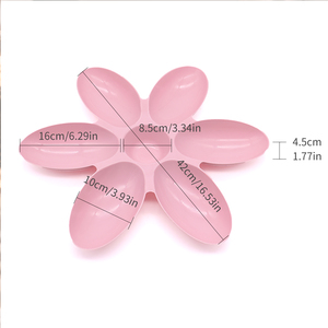 ชามอาหารแมวรูปดอกไม้ 7-in-1 ปี 2026 ผลิตจากพลาสติก PP ปลอดภัยต่ออาหาร ใช้งานง่าย ทำความสะอาดง่าย เหมาะสำหรับลูกแมวและแมวโต เป็นมิตรต่อสิ่งแวดล้อม - Product Image 5