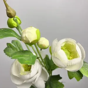 Ranúnculo Asiático de Seda Individual para Decoración de Bodas y Hogar, Venta al por Mayor de Fábrica, Precio al por Mayor, Flor Artificial, Muestra Gratuita, ODM - Product Image 5