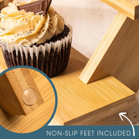 Étagère en bois multi-fentes OEM fête alimentaire et artisanat présentoir en bois support de café présentoir en bois