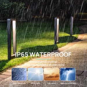 Lampu Bollard LED Tahan Air Modern IP65 Aluminium 3000k Putih Hangat untuk Jalan Taman dengan Daya AC Sertifikasi CE - Product Image 3