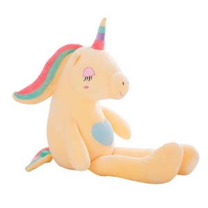 Licorne géante jaune populaire, peluche douce en coton, jouet en peluche, décoration pour la maison et le bureau, poupées - Product Image 1
