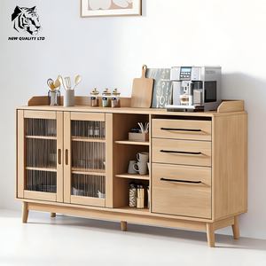 Mueble de comedor de madera de diseño moderno, aparador, gabinete de cocina, de fábrica original, bajo costo, personalizado, gran stock listo para enviar. - Product Image 4