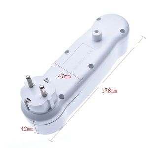 Enchufe de conversión de tipo europeo de 16A, <span class=keywords><strong>1</strong></span> a 3 vías, toma de corriente estándar de la UE - Product Image 3