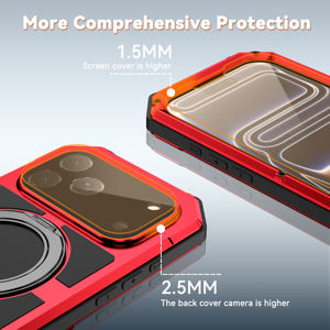 Funda protectora de 360 grados para iPhone 17 Pro Max con soporte, funda de teléfono de aluminio con soporte magnético anticaída para iPhone 17Pro Max - Product Image 3