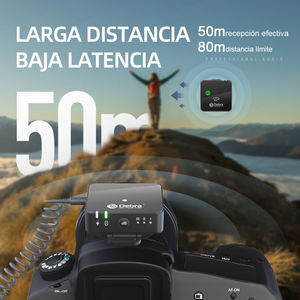 2.4G senza fili Lavalier microfono portatile registrazione <span class=keywords><strong>Micro</strong></span> microfono per fotocamera DSLR & Smartphone per la trasmissione in diretta - Product Image 3