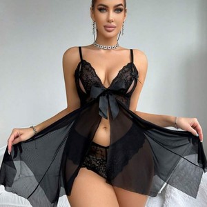 Black Lace Babydoll Sleepwear - Sexy Lace Nightgown - Babydoll Nightwear Black Lace Babydoll Sleepwear - Sexy Lace Nightgown - Babydoll Nightwear