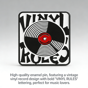Broche <span class=keywords><strong>de</strong></span> Moda con Diseño <span class=keywords><strong>de</strong></span> Discos <span class=keywords><strong>de</strong></span> Vinilo Vintage en Blanco y Negro, Música <span class=keywords><strong>Rock</strong></span> <span class=keywords><strong>and</strong></span> <span class=keywords><strong>Roll</strong></span> Punk, Regalo - Product Image 3