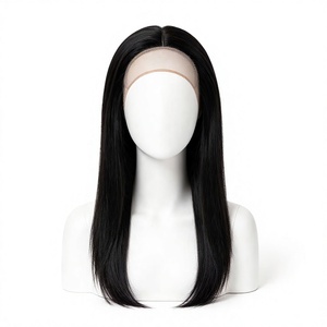 Peluca Larga y Lisa de Cabello Sintético Resistente al Calor, Hecha a Máquina, con Flequillo, para Uso Diario y Cosplay - Product Image 1