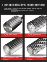 Xingong A-Type Pièces d'outillage de menuiserie OEM Tête de meulage électrique Fraise rotative en carbure Fraise cylindrique en acier allié au tungstène