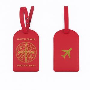 Ensemble de porte-passeport et d'étiquettes de bagages de luxe en cuir PU pour les voyages d'affaires, cadeau - Product Image 1