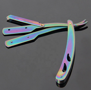 Rasoir à gorge à lame unique, coupe droite, 270 rotations, salon de sécurité réutilisable, rasage des aisselles, combinaison de métal et de plastique - Product Image 1