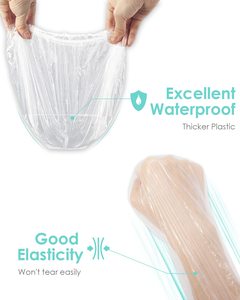 <span class=keywords><strong>Bonnet</strong></span> de <span class=keywords><strong>bain</strong></span> extra large pour hôtel et voyage, en plastique transparent, imperméable, biodégradable, jetable, pour femmes - Product Image 3
