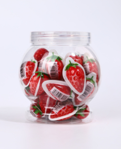 Großhandel benutzer definierte <span class=keywords><strong>Halal</strong></span> Erdbeere mit Marmelade süße Gummibärchen Handelsmarke 10G-15G Hersteller - Product Image 4