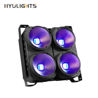 Projecteur LED COB 4 Yeux 4x100W 2-en-1/6-en-1 RGB UV pour Public, Éclairage de Scène LED pour Mariages, Projecteur PAR COB