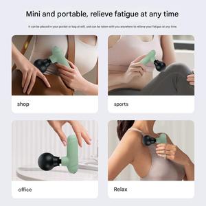 El masajeador <span class=keywords><strong>de</strong></span> pistola fascial cuenta con 5 cabezales <span class=keywords><strong>de</strong></span> silicona intercambiables que garantizan un funcionamiento silencioso durante las sesiones <span class=keywords><strong>de</strong></span> masaje - Product Image 5