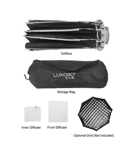 Softbox octagonal para <span class=keywords><strong>estudio</strong></span> fotográfico, paraguas <span class=keywords><strong>de</strong></span> iluminación <span class=keywords><strong>de</strong></span> fotografía <span class=keywords><strong>de</strong></span> configuración rápida <span class=keywords><strong>de</strong></span> 60cm, montaje Bowens, parabólica con rejilla - Product Image 6