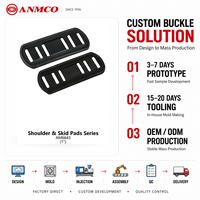 Almohadilla de hombro de PVC de 1 pulgada, modelo AM6643, con diseño para correas de mochila y equipaje, fabricación a granel para compradores mayoristas