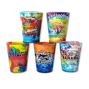 Logotipo personalizado de fábrica Calcomanía Impresión completa Puerto Rico <span class=keywords><strong>Costa</strong></span> Rica Recuerdo Perezoso Vaso de chupito - Product Image 3