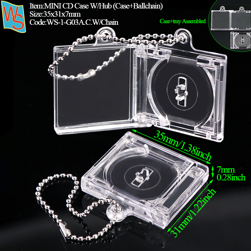 Estuche para CD MINI con concentrador (estuche + cadena de bolas)