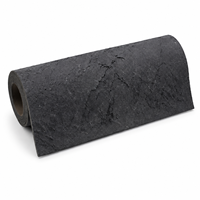 Plaque de carrelage souple en porcelaine couleur unie, texture sable de quartz noir, pour revêtement mural intérieur et extérieur de salon moderne