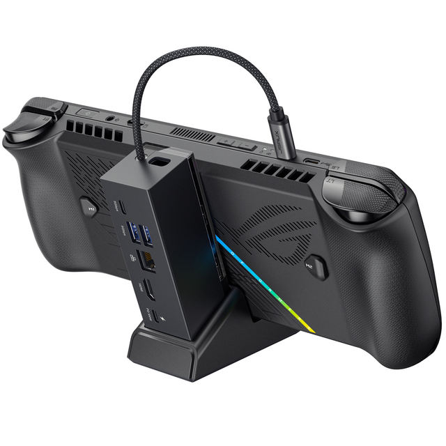 JSAUX 6 in 1 ROG Ally X Accessories Black Docking Station for Gaming Console