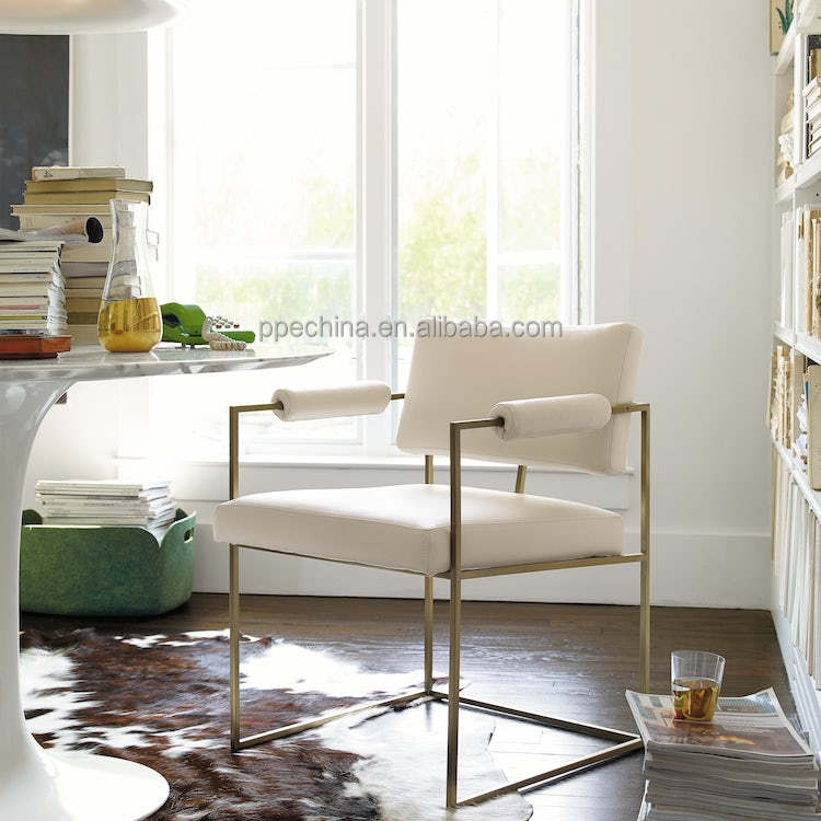 Home Furniture Traditional Indoor Chair Living Room Cafe Chair Steel Fabric Leather Customized Chair For Dining Table