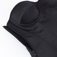 Corset court à bretelles, camisole sexy, imprimé, armature en os de poisson, sculptant l'abdomen, push-up, façonnant le corps, écologique, antibactérien, gothique