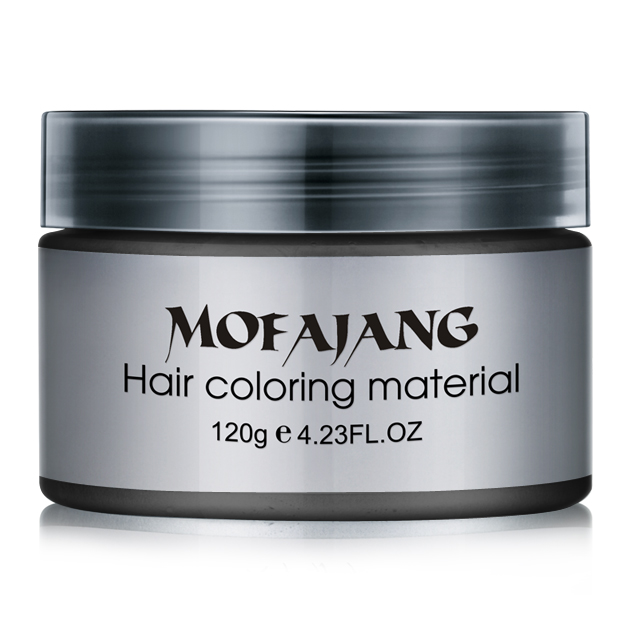 Водорастворимый воск для волос, долговечная глина для волос, цвет, сильная фиксация, стиль 9 видов цветов Black, 120 мл