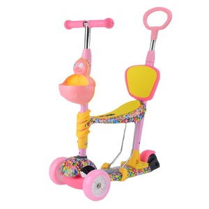 Patinete para bebés 3 en 1 con asiento de altura ajustable para niños de 1 a 3 años, azul y amarillo - Product Image 5
