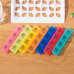 กล่องใส่ยาแบบพกพา ปลอดสาร BPA สำหรับจัดยาประจำสัปดาห์ 4 ครั้งต่อวัน กล่องเก็บยาประจำเดือน - Product Image 3