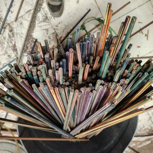Blancs <span class=keywords><strong>de</strong></span> stylo en <span class=keywords><strong>bois</strong></span> teints rayés avec <span class=keywords><strong>manche</strong></span> en acier <span class=keywords><strong>pour</strong></span> lunettes couleur <span class=keywords><strong>bois</strong></span> <span class=keywords><strong>couteau</strong></span> blanc perles <span class=keywords><strong>de</strong></span> bouddha artisanat <span class=keywords><strong>bois</strong></span> coloré - Product Image 6