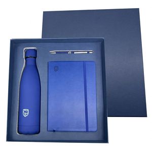 Juego de Regalo Corporativo de Lujo 3 en 1 con Cuaderno A5, Bolígrafo Metálico, Botella de Agua de Acero Inoxidable y Caja de Regalo Empresarial - Product Image 1