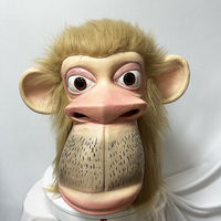 Masque de singe personnalisé en latex souple, couvre-tête intégral, masque réaliste de chimpanzé pour carnaval, masque de fête d'Halloween